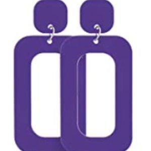 3 for $25 Purple Retro Acrylic Earrings